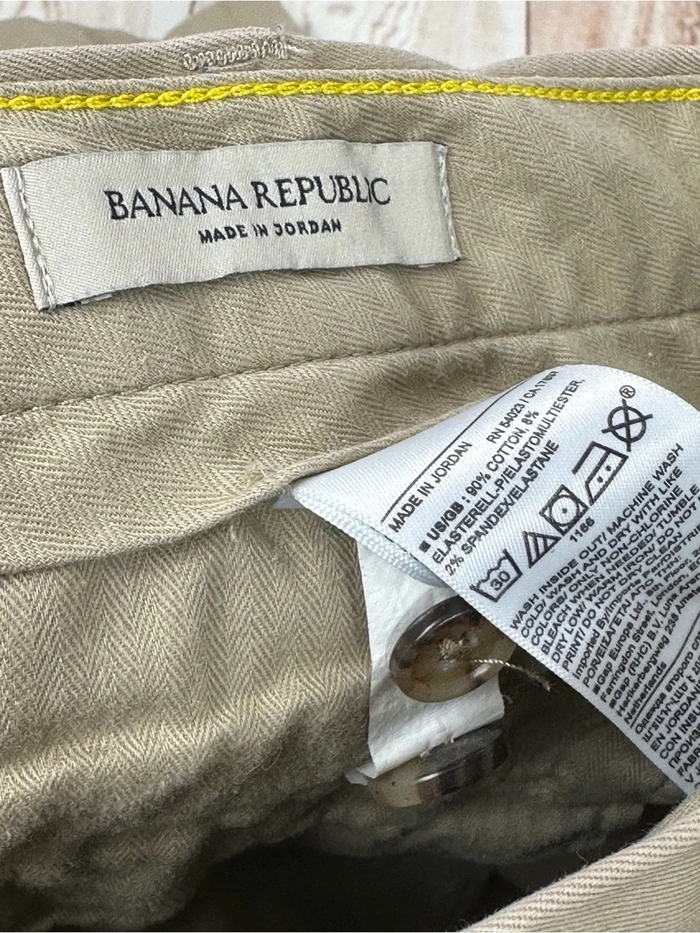 Banana Republic Men's Straight-Leg Chinos in Light Khaki
